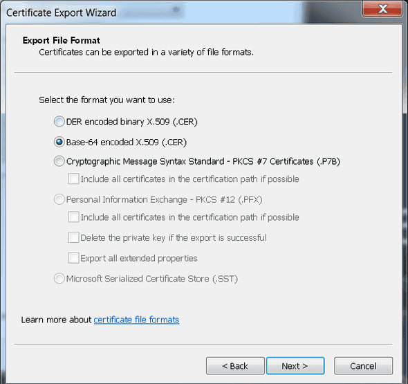 Certification Paths Window